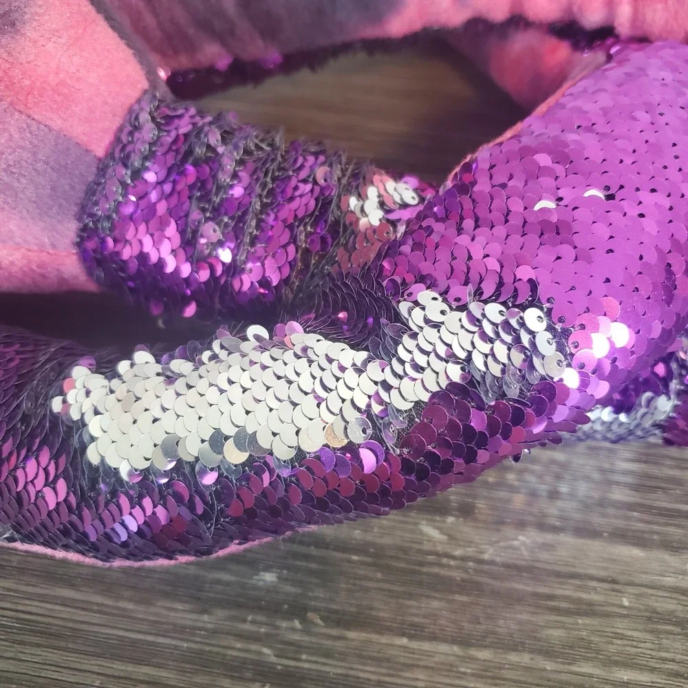 Adventure Planet Sequinimals Plush SNAKE Reversible Sequin Purple Pink 26